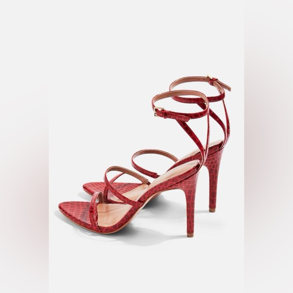Topshop Red Strappy Heels